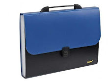 Expanding File 13-pockets Case Blue/Black FOSKA