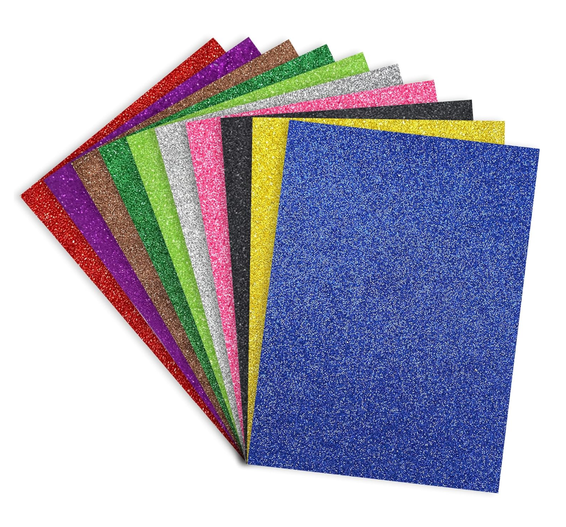 Glitter Adhesive Foam A4 x10 Colors ARTSNCRAFTS
