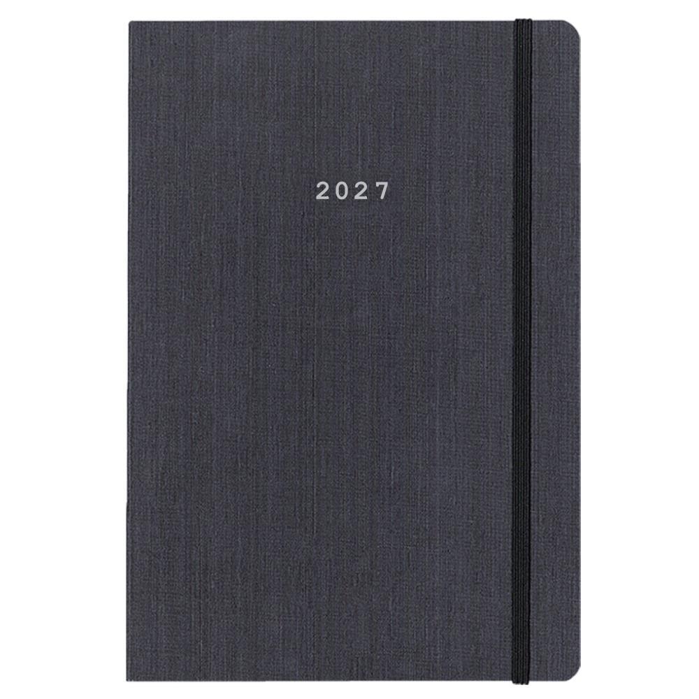 Diary Fabric Daily Flexi Grey 17x25 2027 NEXT