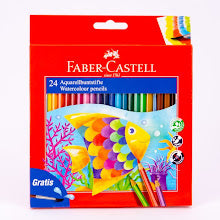 Colour Pencils Aquarell x24 with Free Brush FABER-CASTELL
