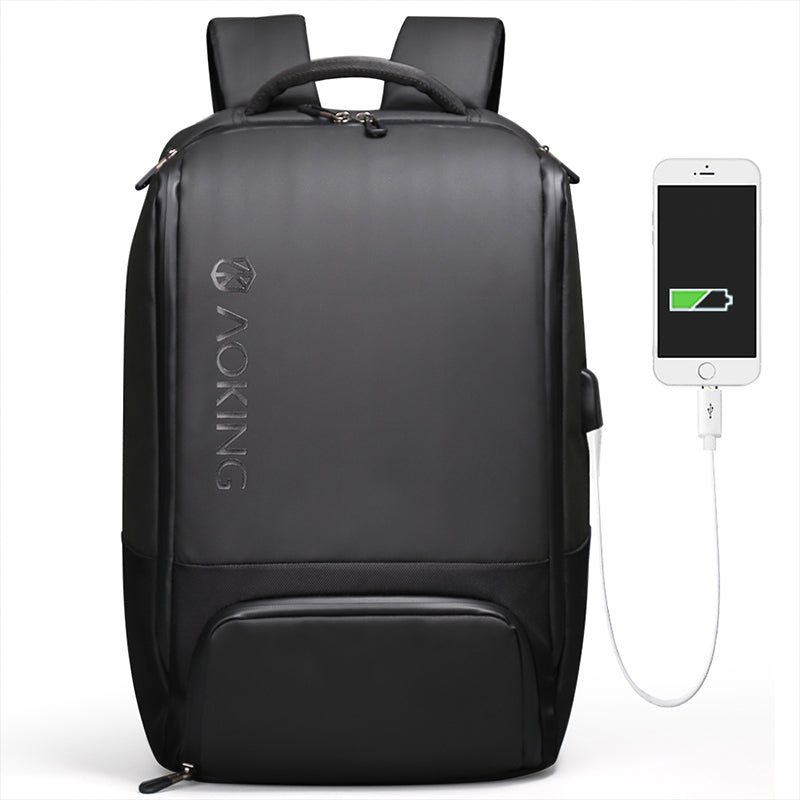 Waterproof Business Laptop Backpack Black AOKING