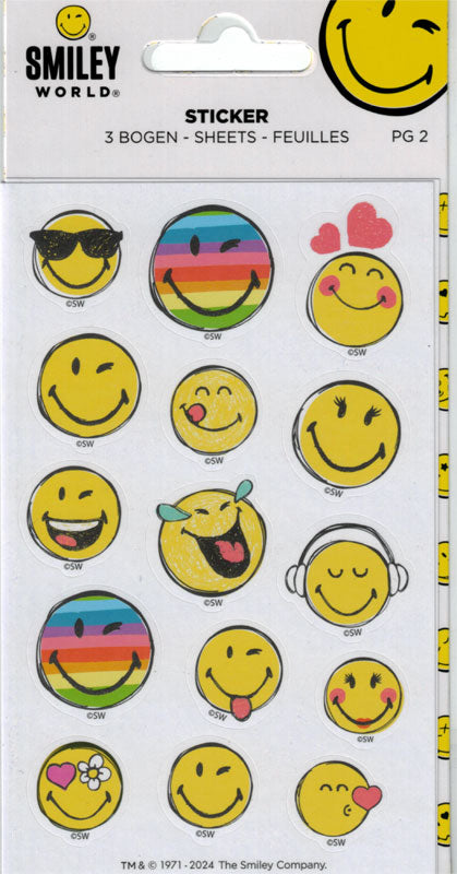 Stickers Smiley (x3 sheets) SMILEY WORLD