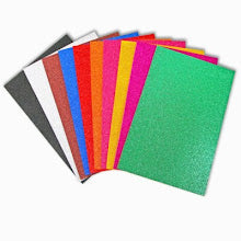 Glitter Sponge Sheet A4 2mm x10 Colours FOSKA