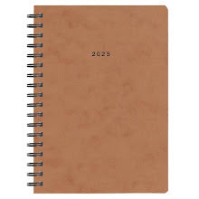 Diary Daily (Saturday/Sunday-Same Page) 2025 Spiral Light Brown 14x21mm NEXT