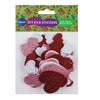 Glitter Foam Shapes Hearts CENTRUM