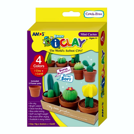Lightweight Modeling Clay Set (4 Colors) – Cactus Pots AMOS