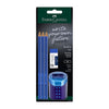Set Grip Flow 3 Pencils + Eraser + Sharpener Blue FABER-CASTELL
