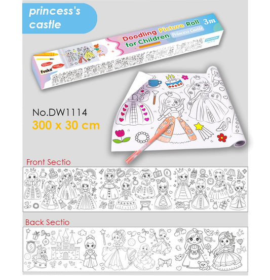 Drawing Roll Adhesive 30cm * 300cm Princess's Castle FOSKA