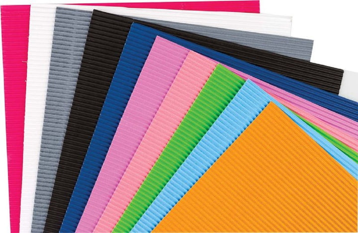 Corrugated Coloured Paper A4 10 Pack
