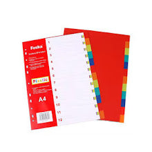 Dividers 12 Colors Plastic FOSKA