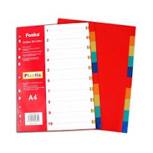 Dividers 10 Colors Paper FOSKA