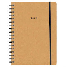 Diary Daily (Saturday/Sunday - Same Page) 2025 Spiral Mustard 17x25mm NEXT