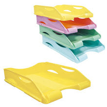 Plastic Tray A4 Pastel Yellow ARDA