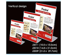Acrylic sign holder 14.8*21cm FOSKA
