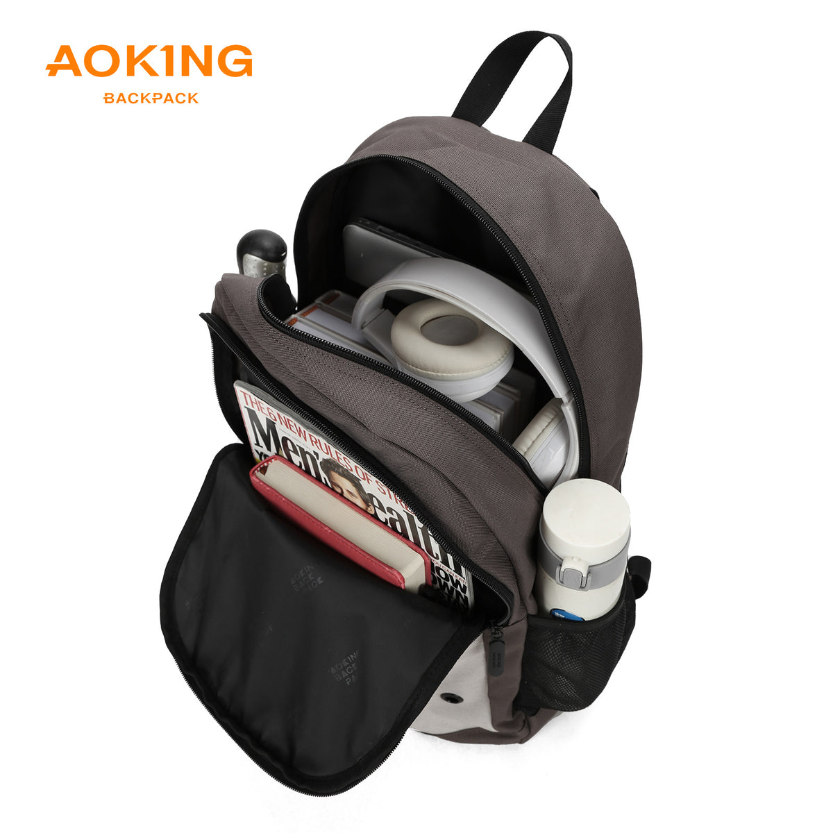 Backpack Lightweight Foldable Casual Sport Pea Green AOKING