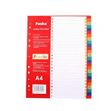 Dividers A-Z Colors Plastic FOSKA