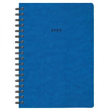 Diary Daily (Saturday/Sunday - Same Page) 2025 Spiral Blue 14x21mm NEXT