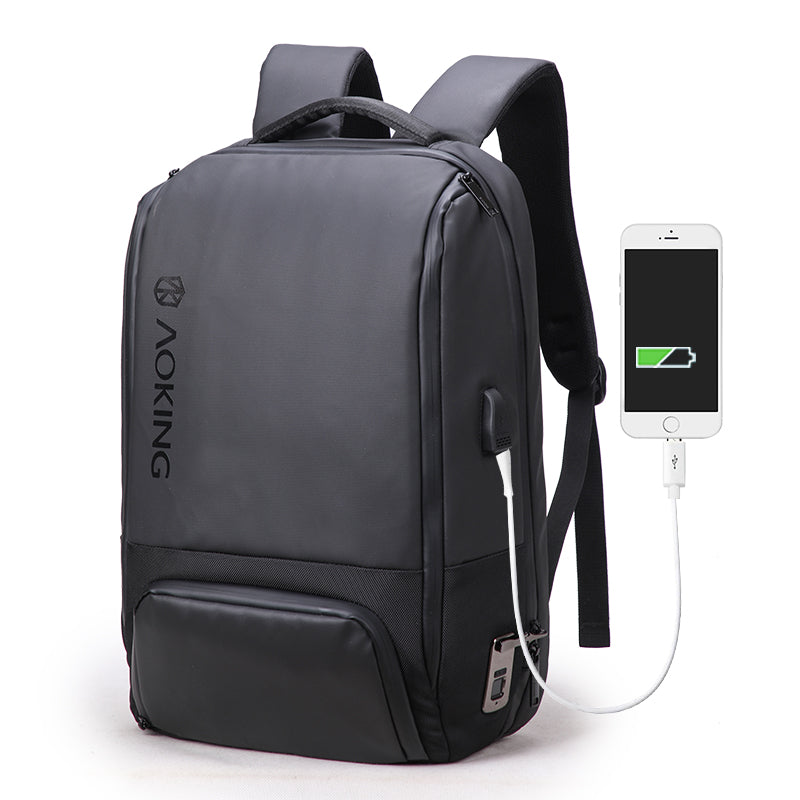 Waterproof Business Laptop Backpack Black AOKING