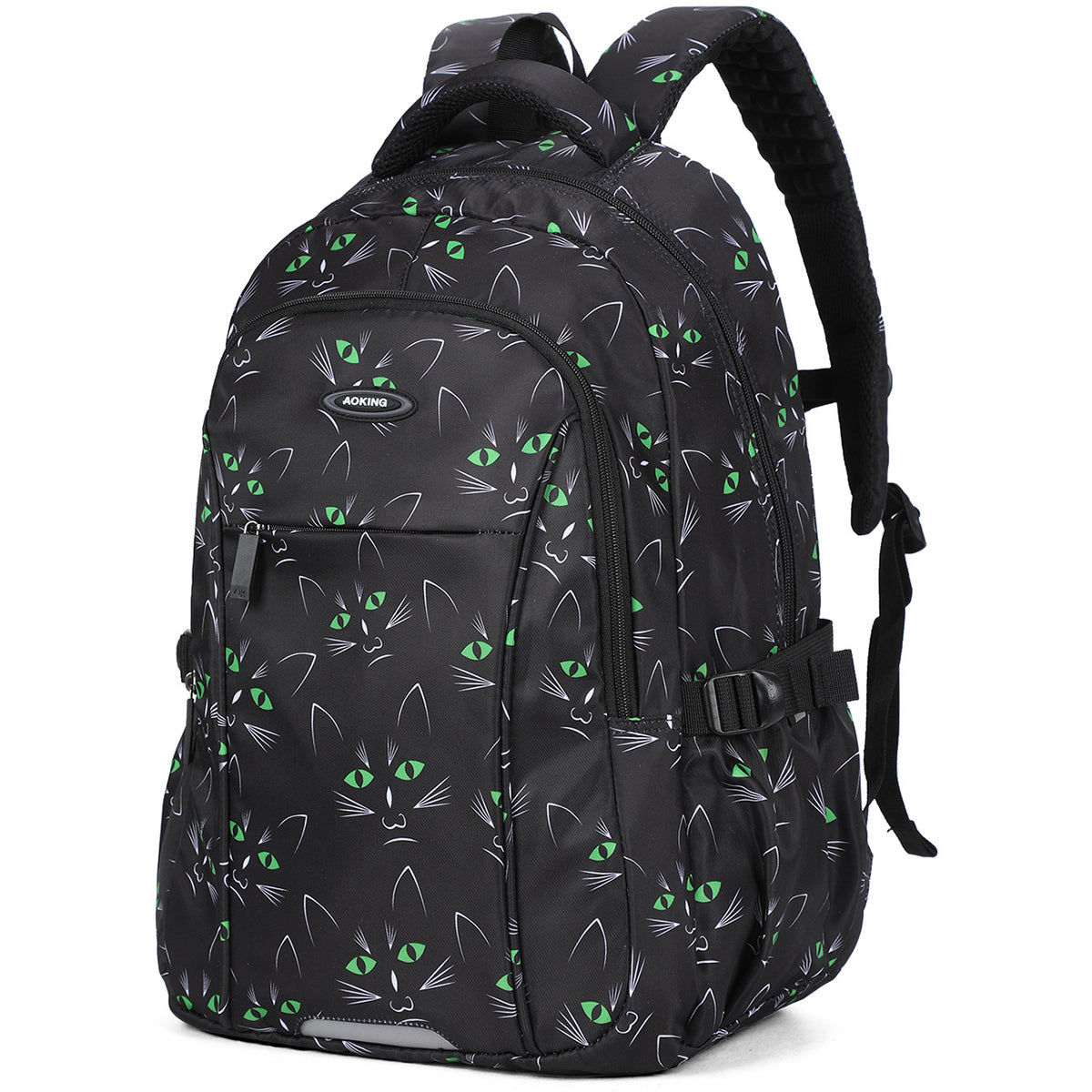 Backpack Casual Backpack Student Bag Black Cat Eyes AOKING