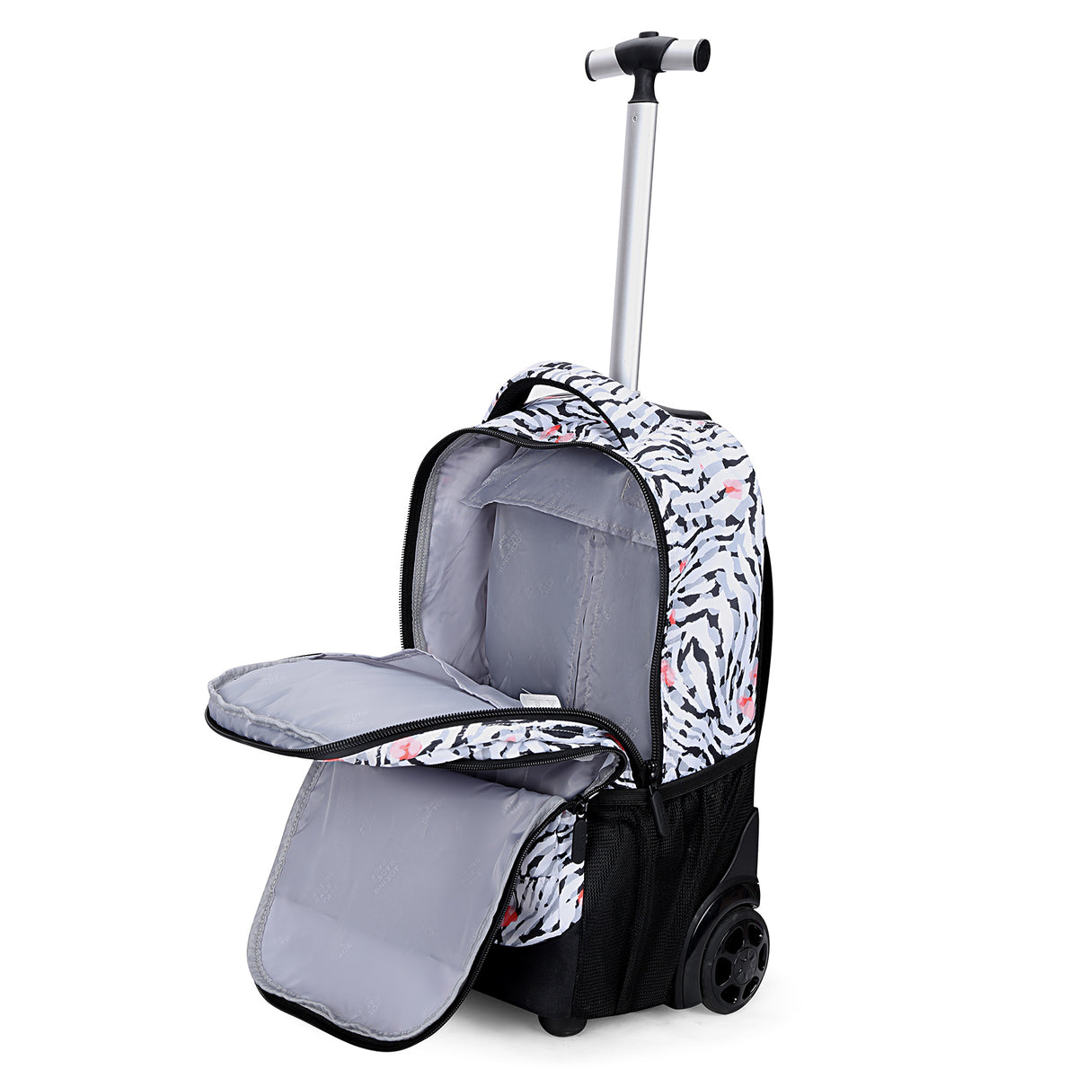 Backpack Large Capacity Foldable Trolley Backpack Zebra AOKING