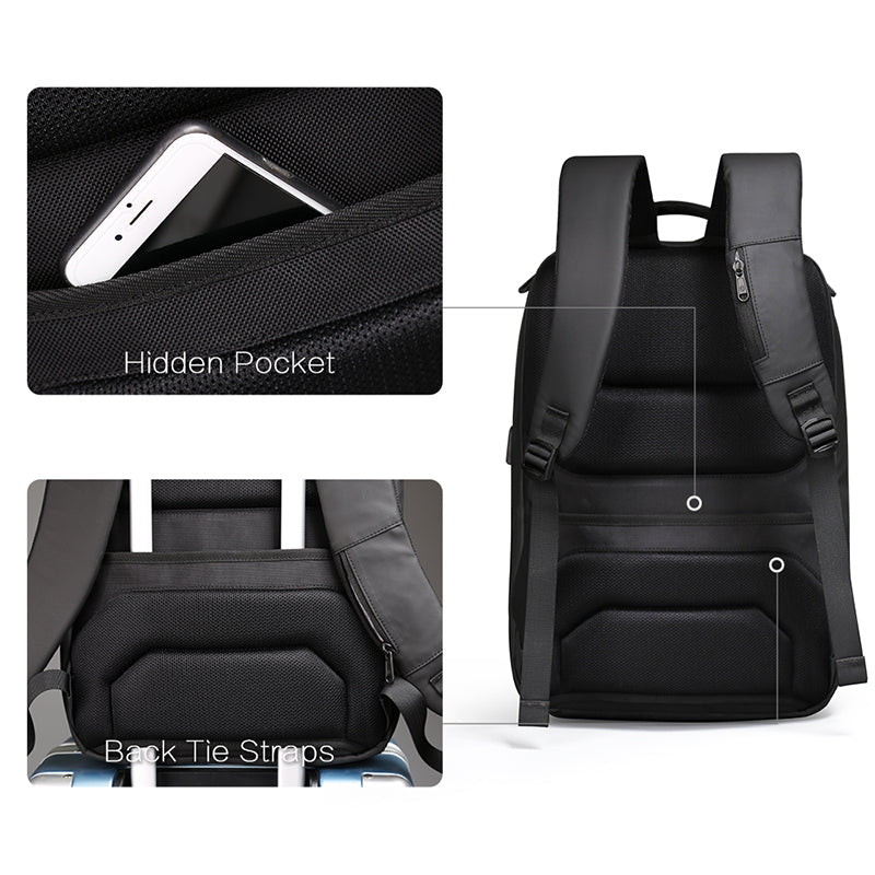 Waterproof Business Laptop Backpack Black AOKING