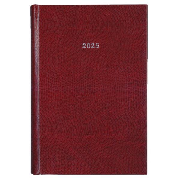 Diary Daily 2025 Hard Cover Skin Bordeaux 17x25mm NEXT