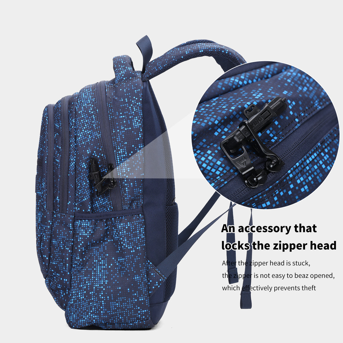 Waterproof Large Capacity Sport or School Backpack Blue AOKING