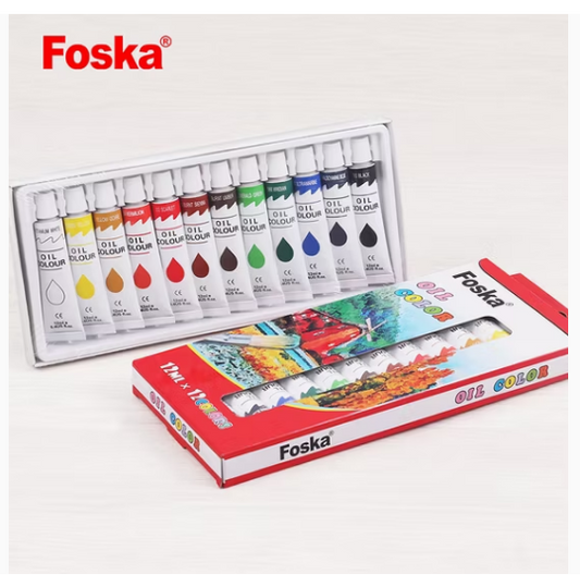 Oil paints x12 colors FOSKA