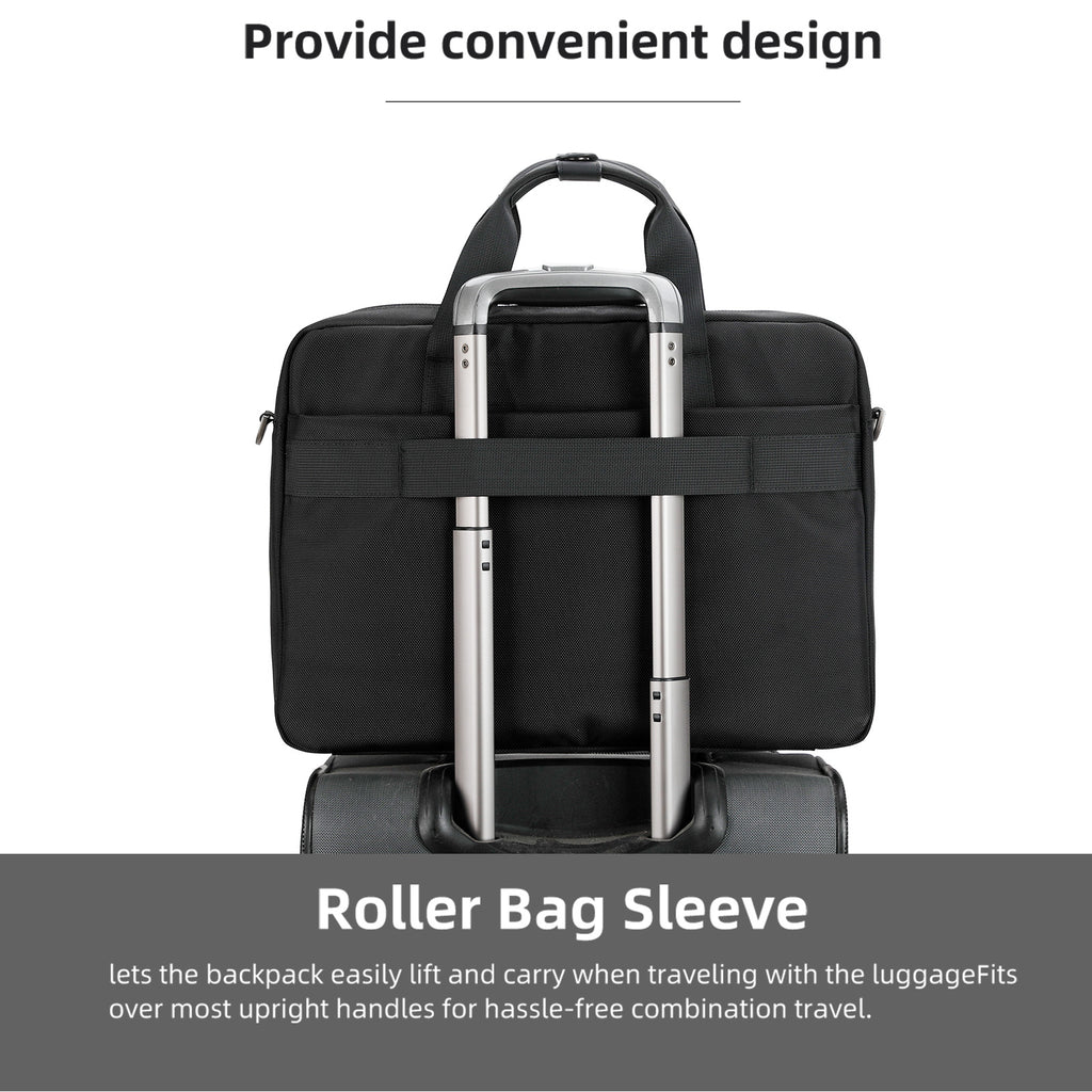 Waterproof Messenger Laptop Briefcase Black AOKING