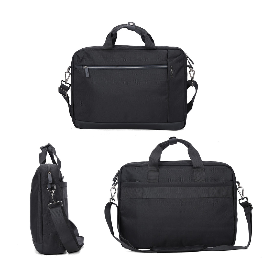 Waterproof Messenger Laptop Briefcase Black AOKING