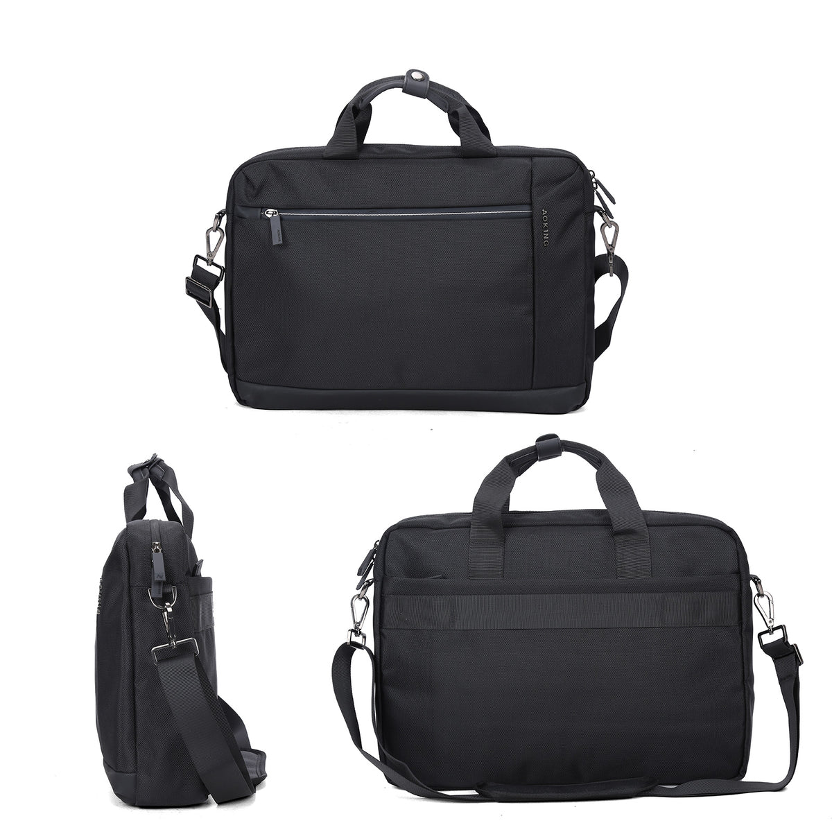 Waterproof Messenger Laptop Briefcase Black AOKING