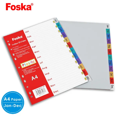 Dividers Months Colors Plastic FOSKA