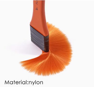 Wooden brush set x10 Orange Hair Water Color brushes set FOSKA