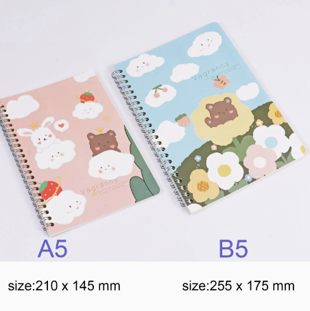 Spiral Note Book A5 (Random Design) 60sh. FOSKA