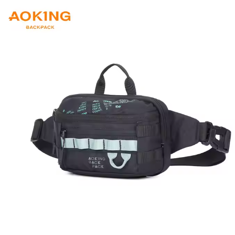 Youngth Waist Bag Waterproof Black AOKING