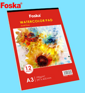 Watercolor Pad 190g/m2 A3 x12sh. FOSKA