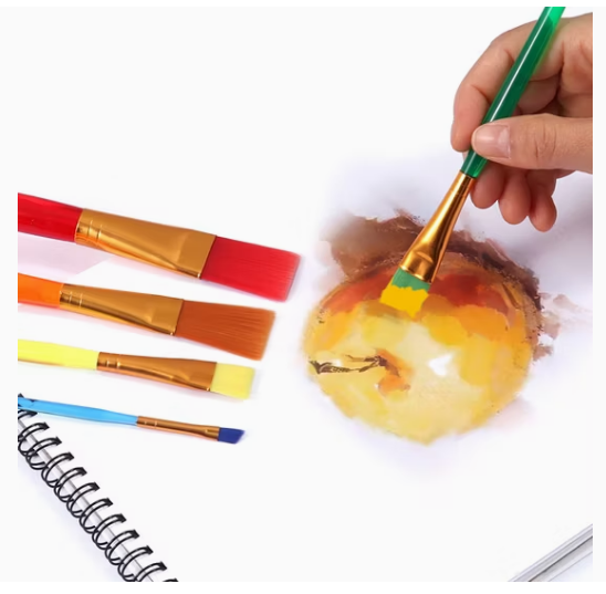 Wooden brush set x5 colorful brushes set FOSKA