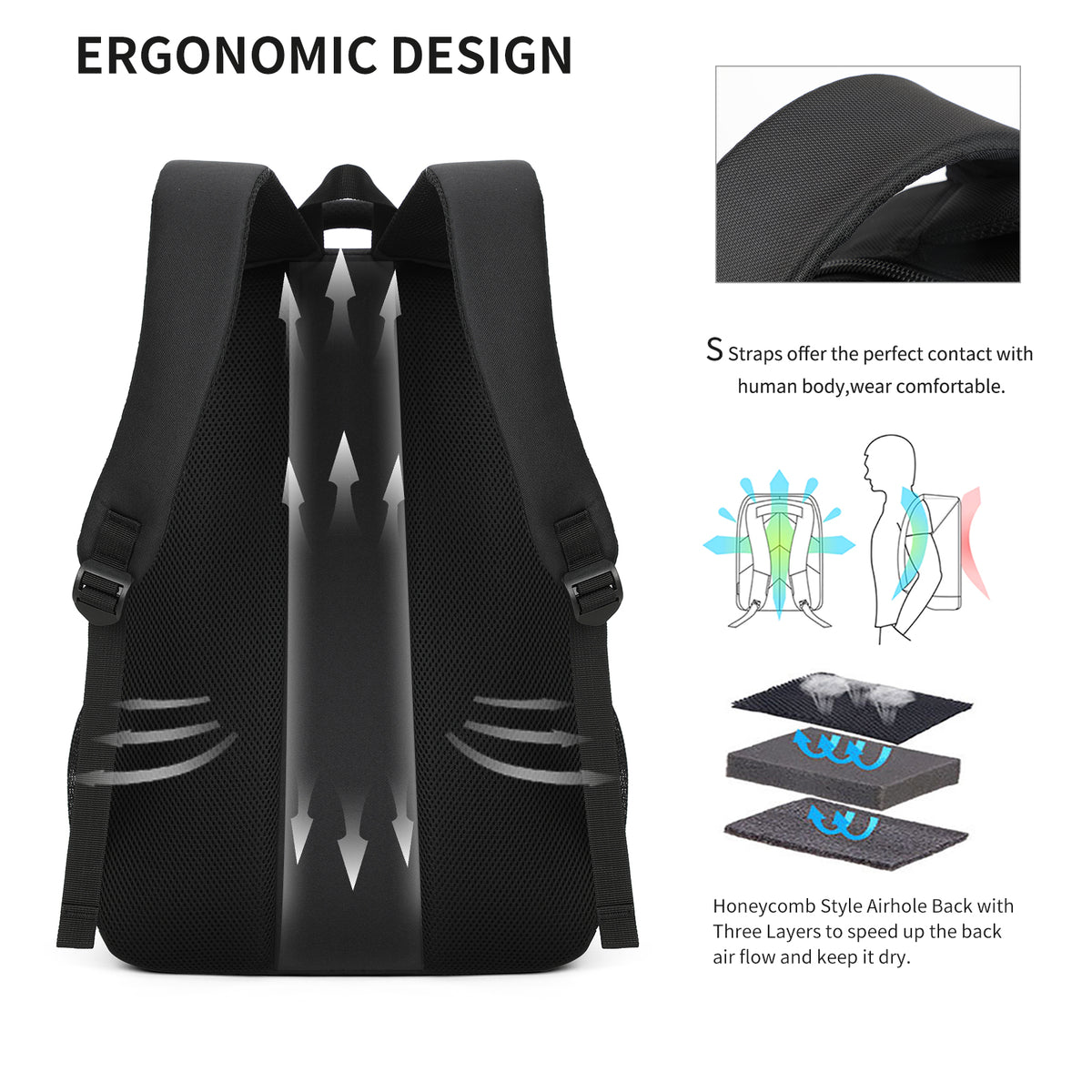 Backpack Waterproof Travel Casual Sport Backpack Mochilas AOKING