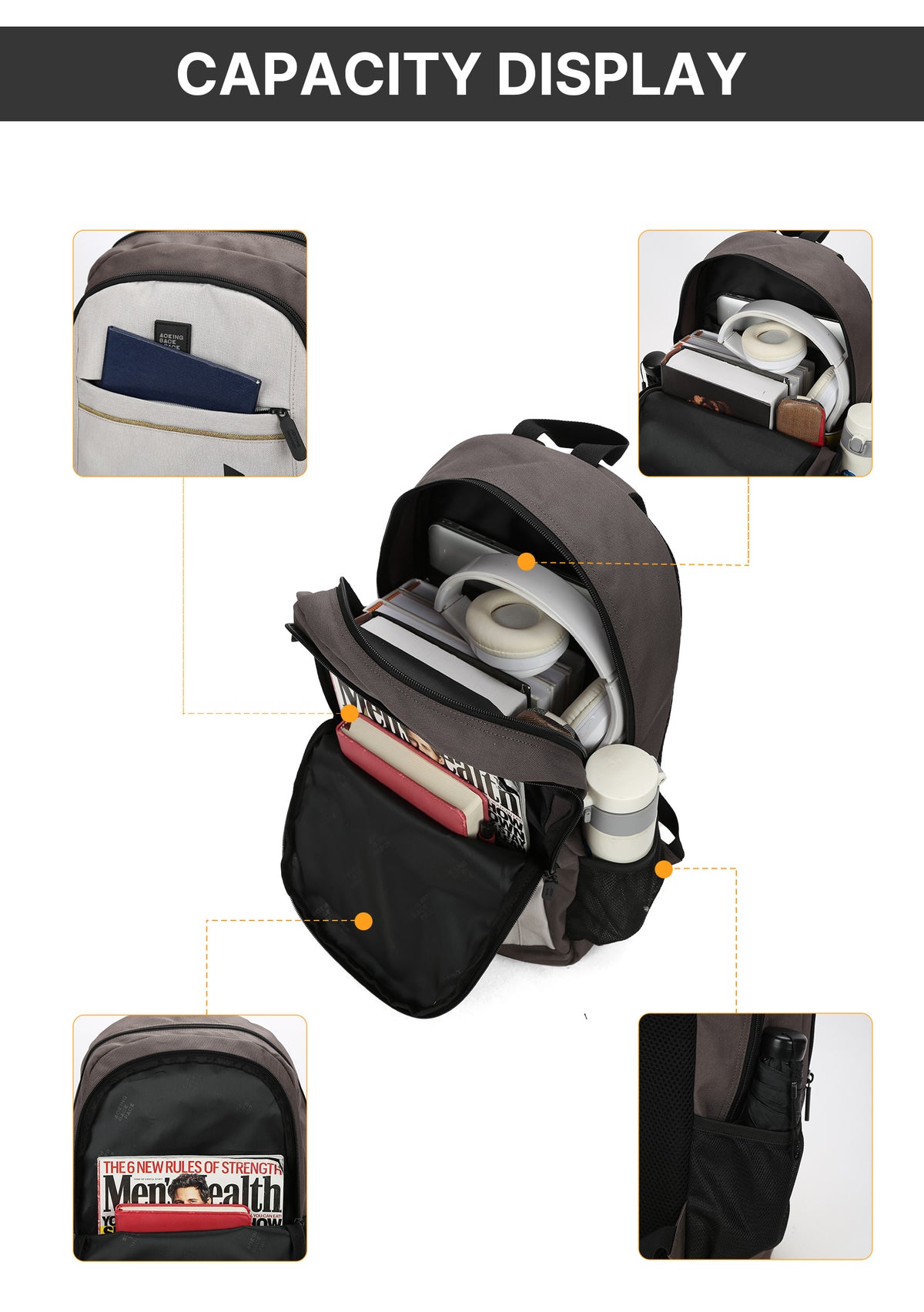 Backpack Lightweight Foldable Casual Sport AOKING