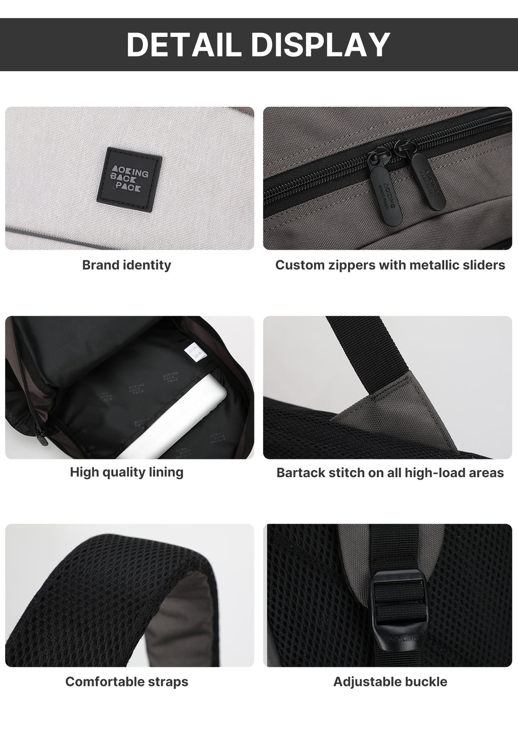Backpack Lightweight Foldable Casual Sport AOKING