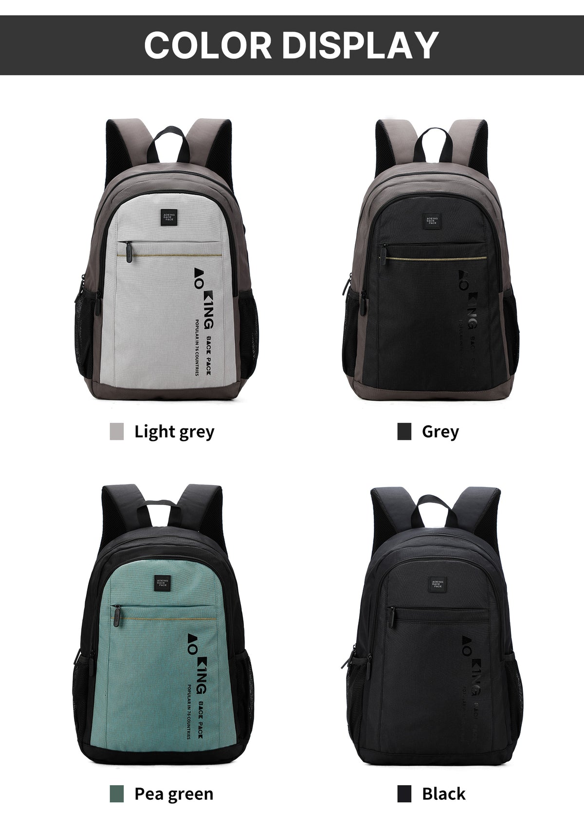 Backpack Lightweight Foldable Casual Sport AOKING