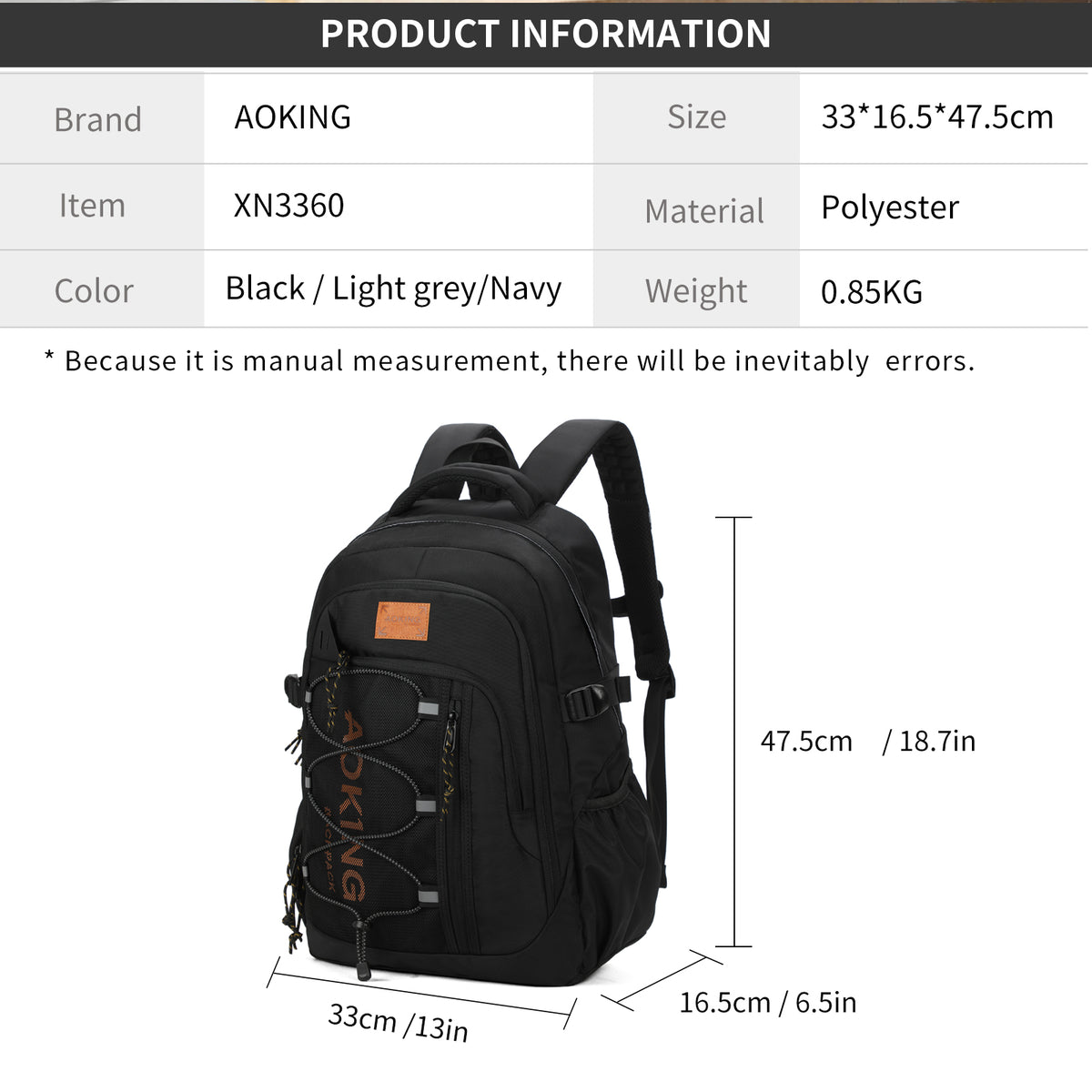 Backpack Waterproof Lightweight AOKING