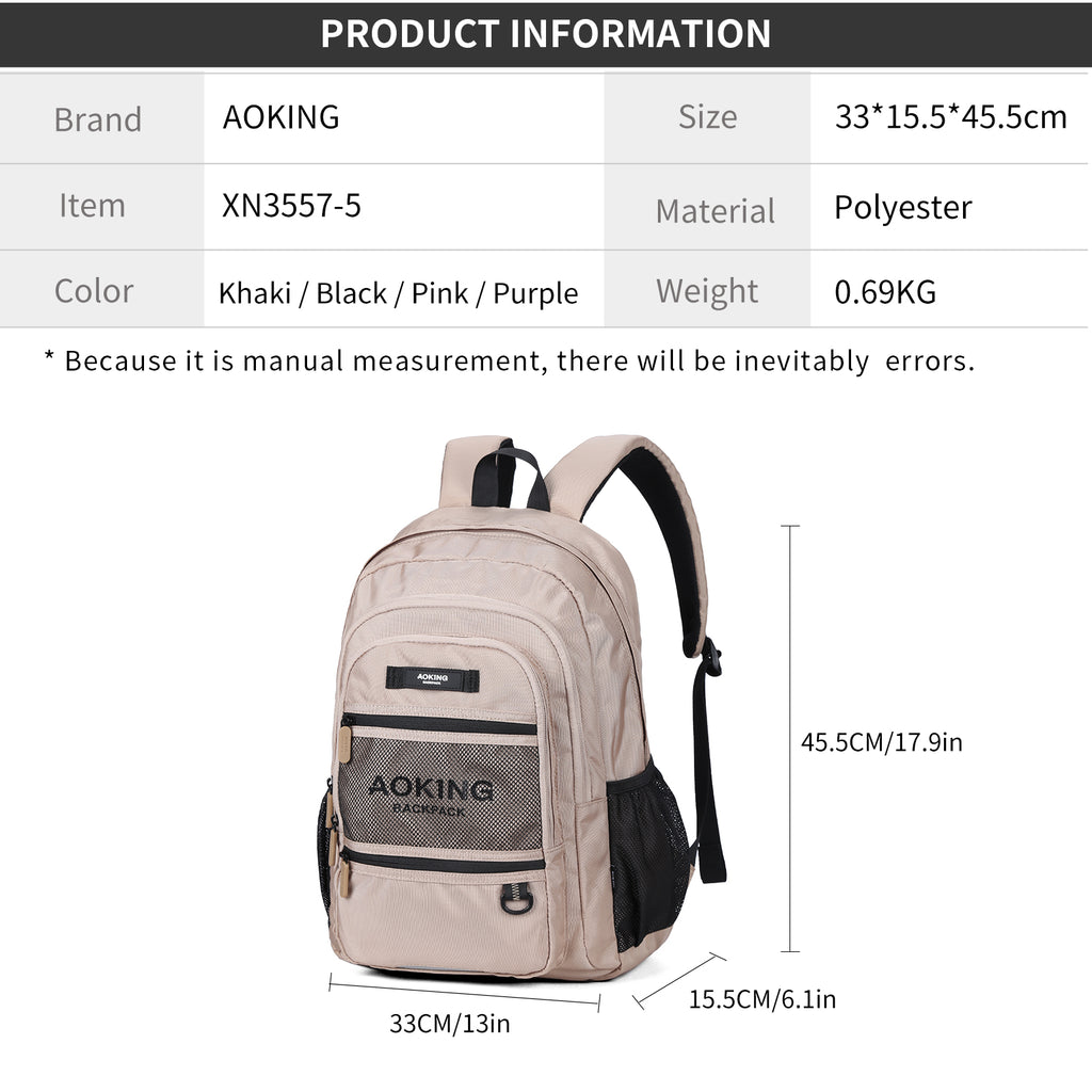 Casual Backpack Sport or School Waterproof AOKING