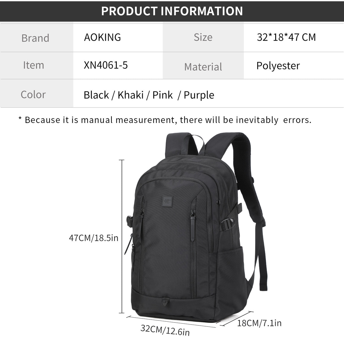 Anti Theft Casual Sport Backpack AOKING