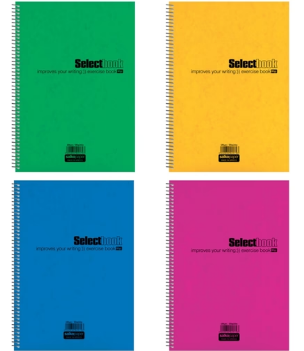 Notebook 17x25 4sub. Spiral (Random Color) SALKO