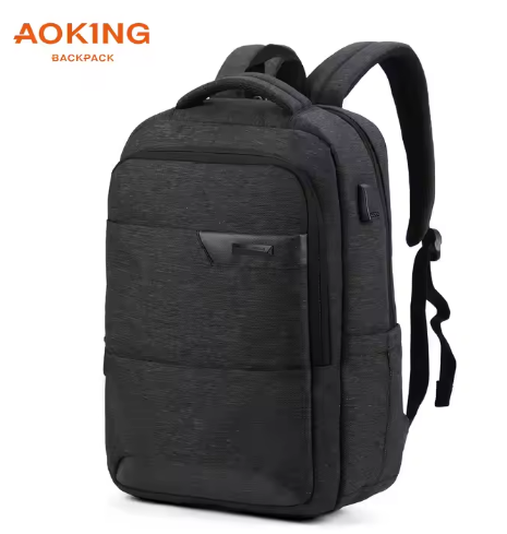 Laptop Backpack 17" with Usb Black AOKING