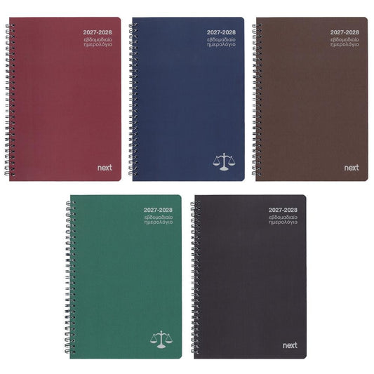 Diary classic Weekly Spiral 17x25 2027-28 NEXT