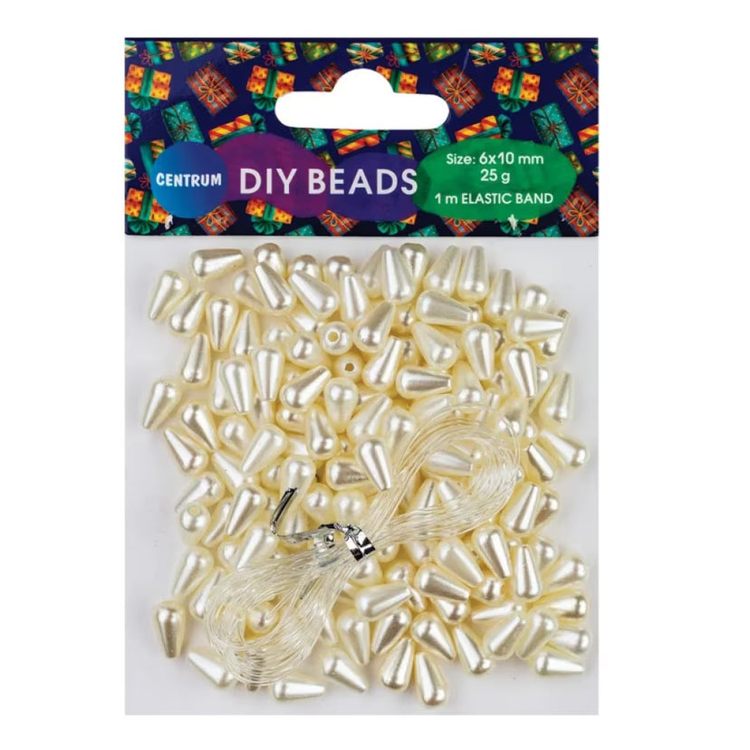Pearls Beads 6x10mm 25g CENTRUM