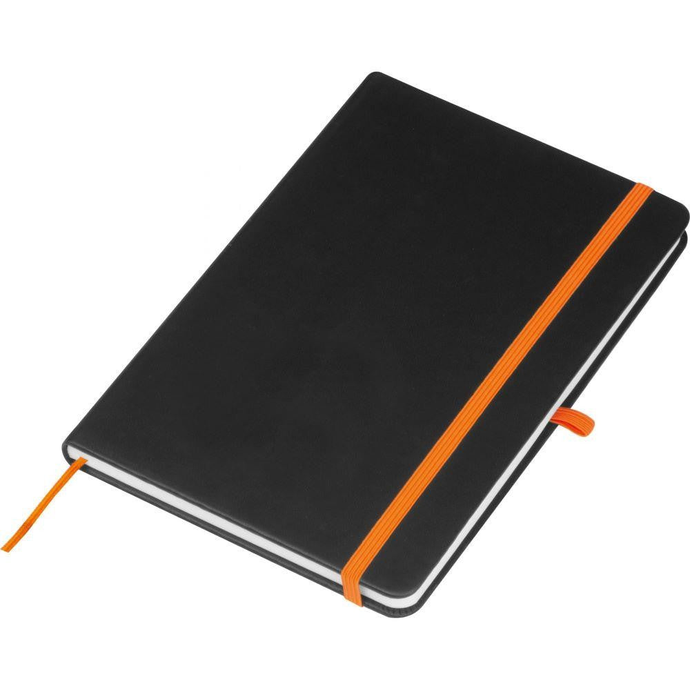 Notebook A5 black with orange engraving NEXT