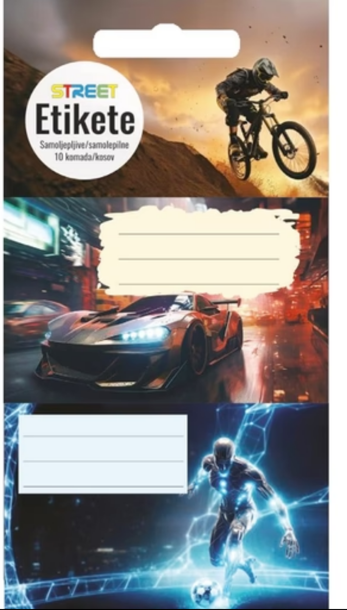 Name Stickers x10 Extreme Sports STREET